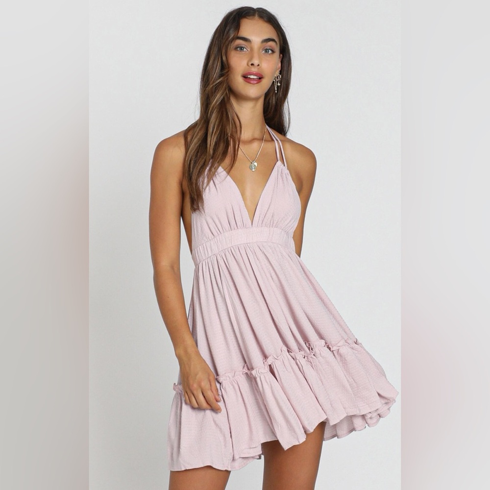 Showpo Pink Halter Dress